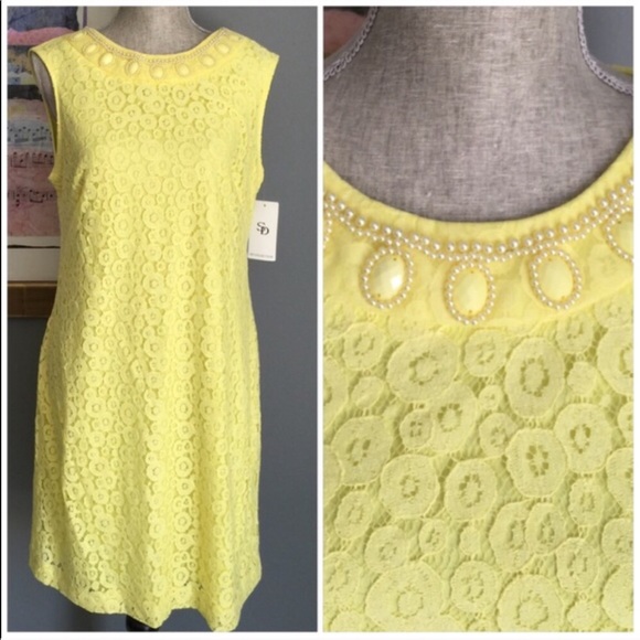 SD Collection Jeweled Lace Dress - Picture 2 of 4